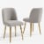 Courtelle S Upholstered Modern Grey Dining Chairs With Gold Leg Set Of